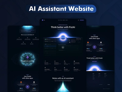 Fist AI Assistant Website Design<3 figma graphic design ui website website design