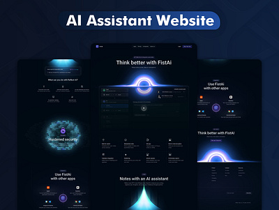 Fist AI Assistant Website Design<3 figma graphic design ui website website design