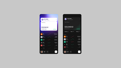 Volt - Crypto wallet home screen app branding crypto ui ux web3