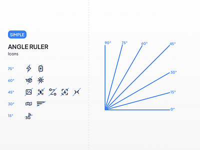 Angle Ruler for Icons design icon