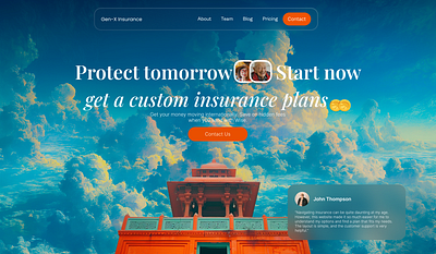 Generation X insurance agency website app best ui design design hero section illustration insurance landing page landingpagedesign website website design