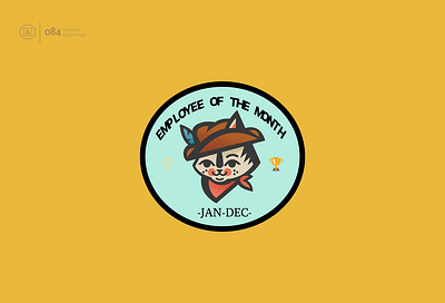 DailyUi 084 - A Simple badge idea for EMPLOYEE OF THE MONTH dailyui