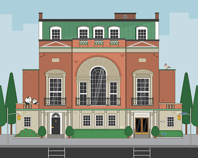 University Club of Toronto adobe illustrator architecture character cute illustration illustrator vector