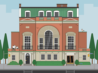 University Club of Toronto adobe illustrator architecture character cute illustration illustrator vector