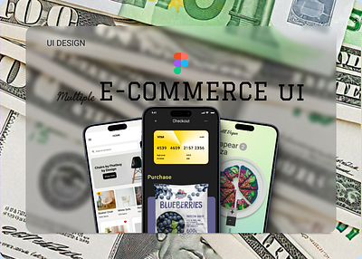 Multiple E-Commerce UI app branding design figma graphic design illustration logo ui ux vector