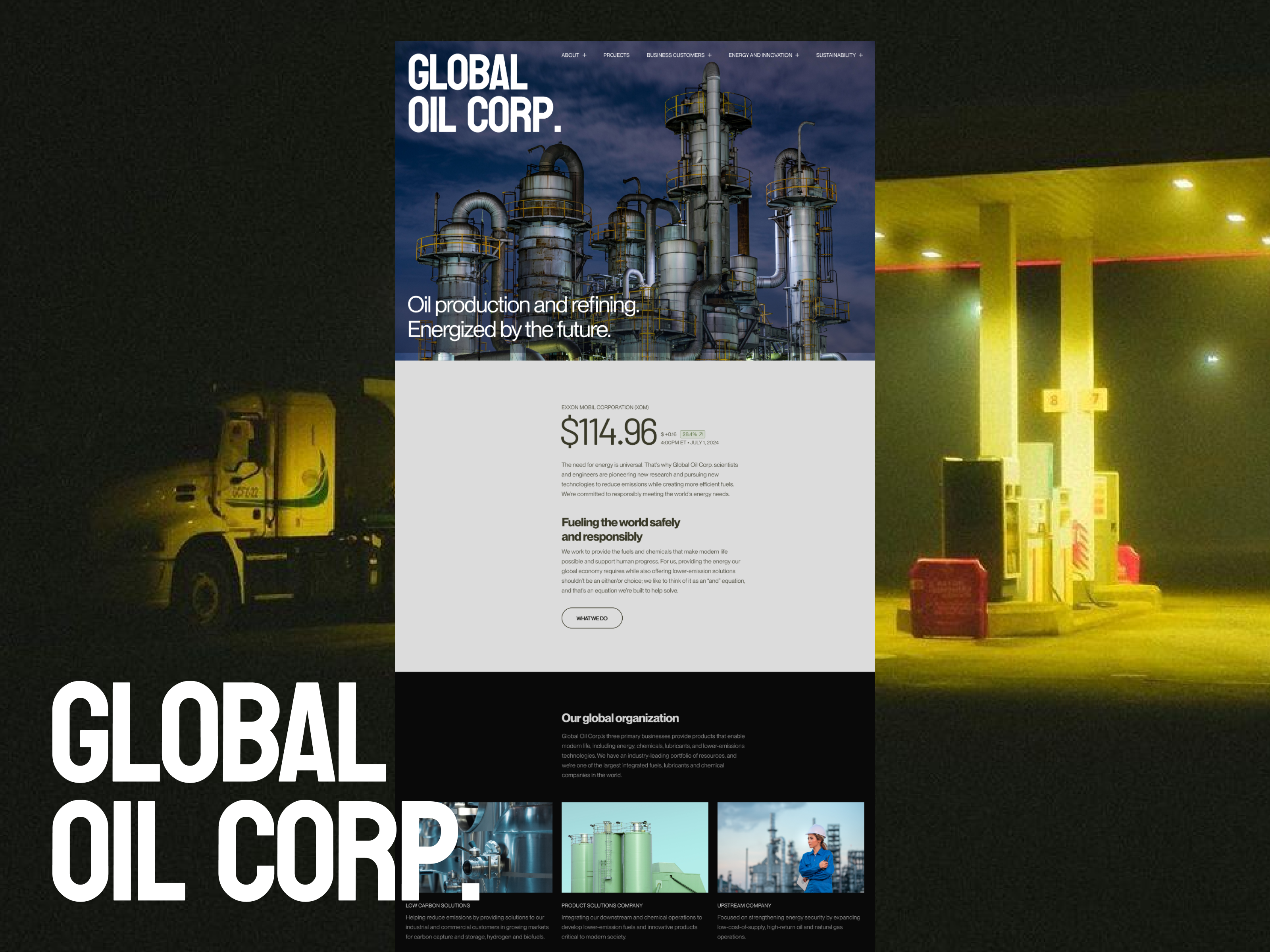 Corporate Website for Oil Company brand design business company website corporate website oil company web