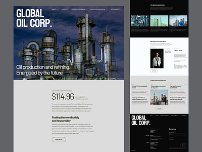 Corporate Website for Oil Company brand design business company website corporate website oil company web