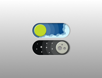Daily UI #015 - Day Night Mode Switcher 015 app design daily ui daily ui challenge dark mode day mode day night mode switch design figma first shot light dark mode switch light mode night mode on off on off switch ui ui design