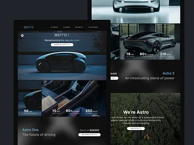 Astro - Eletric Vehicle Website branding eletric graphic design interface landing page ui user interface ux vehicle website