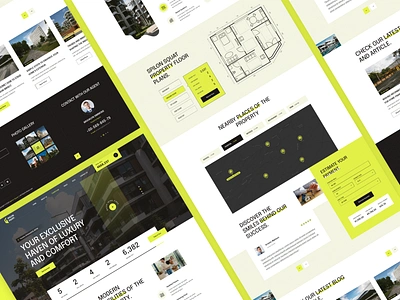 Single Property Website Design 🏬 building design illustration industry minimal real estate single property ui uiux design ux web website