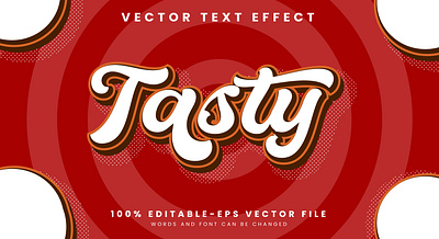 Tasty 3d editable text style Template delicious