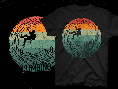 climb rock climbing adventure t shirt design climber