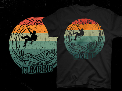 climb rock climbing adventure t shirt design climber