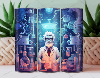 Scientist in Lab Skinny Tumbler Wrap color image custom design custom tumbler design illustration lab design art lab skinny vector lab tumbler skinny tumbler sublimation tumbler design tumbler sublimation tumbler vector tumbler vector art tumbler warp vector art waterslide tumbler