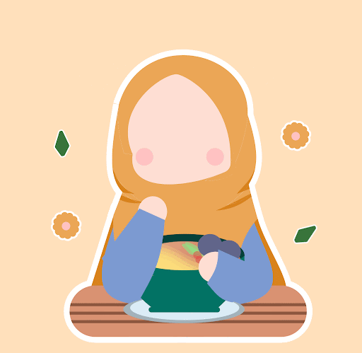 Muslimah GIF animation figma food gif illustration jitter muslim vector