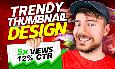 I will create an attractive youtube thumbnail in 24h banner design cover design design graphic design thumbnail thumbnail design youtube thumbnail