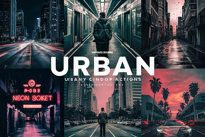 10 Urban Cinematic Photoshop Actions design graphic design illustration ux vector