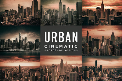 Urban Cinematic Photoshop Actions design graphic design illustration vector