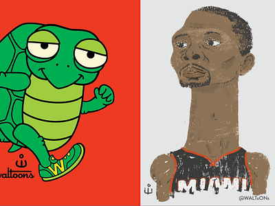 Juxtaposition de la WALToONs No. 3 advertising character brand character caricature cartoon cartoon character cartoon turtle chris bosh cute turtle friends illustration juxtaposed juxtaposition nba caricature nba portrait portrait running turtle sports illustrated sports portrait spot illustration turtle