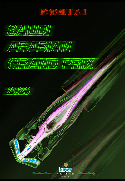Saudi Arabian Grand Prix 2023 art digital art f1 formula one freestyle graphic design illustration poster poster graphics racing sports sports posters