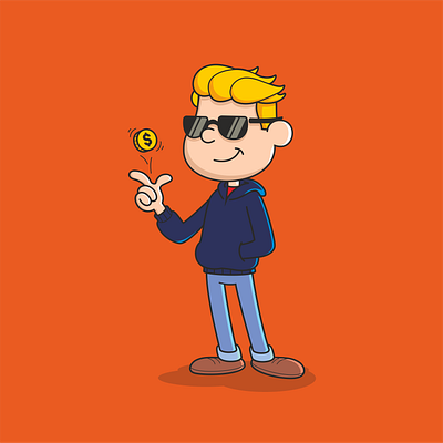 Character Design boy character design coin graphic design money vectorart