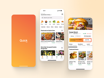 Food Ordering App Concept graphic design ui