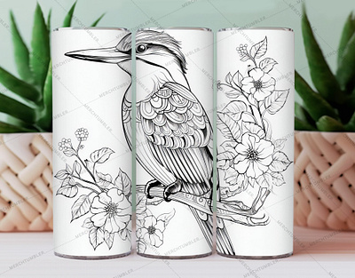 Sea Birds Skinny Tumbler Wrap birds tumbler birts vector color image custom design custom tumbler design illustration skinny tumbler skinny vector sublimation tumbler design tumbler design art tumbler sublimation tumbler vector art tumbler warp vector art waterslide tumbler