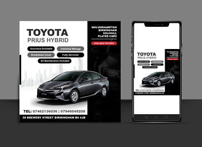 Rent a Car Social Media Post design graphic design illustration media poster social socialmedia typography