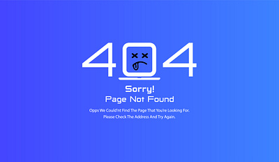 404 Page not Found graphic design