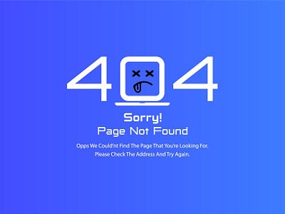 404 Page not Found graphic design