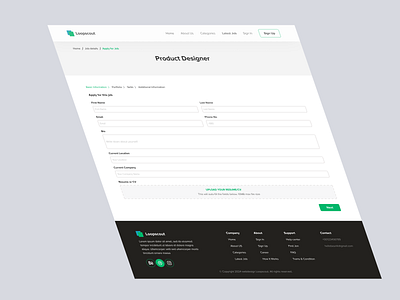 Job Candidate Basic Information Page applicationform branding design dribbble jobseeker ui uidesign uiux design userexperience webdesign