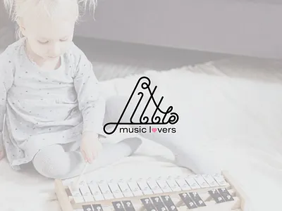 little music lovers abstract branding brandmark lettering logo logotype music wordmark