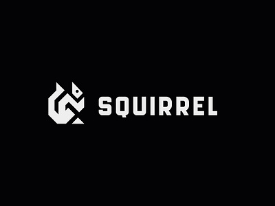 Squirrel Logo Design animal logo black and white logo brand identity contemporary design geometric logo graphic design logo design minimal logo minimalist logo design squirrel logo