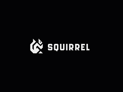 Squirrel Logo Design animal logo black and white logo brand identity contemporary design geometric logo graphic design logo design minimal logo minimalist logo design squirrel logo