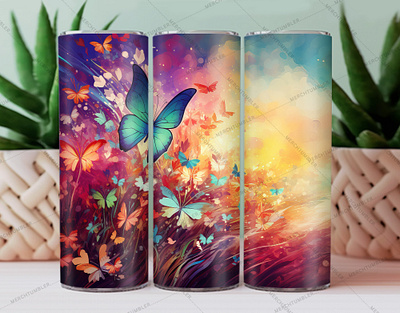 Butterflies Flying Skinny Tumbler Wrap butterflies vector color image custom design custom tumbler design design tumbler flying tumbler illustration skinny tumbler sublimation tumbler design tumbler sublimation tumbler vector tumbler warp vector art vector art tumbler waterslide tumbler