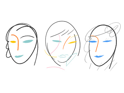 Minimal faces art character clean design digital drawing digital painting faces illustration illustrator lines minimal minimalism photoshop portraits poster shapes simple shapes sketch wacom