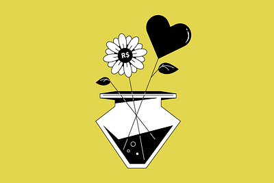Relatório de Atividades e Impacto Social 2023 (MOL Impacto) flower heart icon illustration money vase