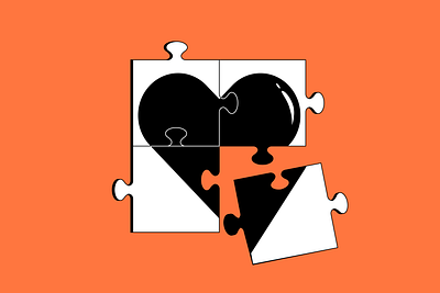 Relatório de Atividades e Impacto Social 2023 (MOL Impacto) heart icon illustration piece puzzle