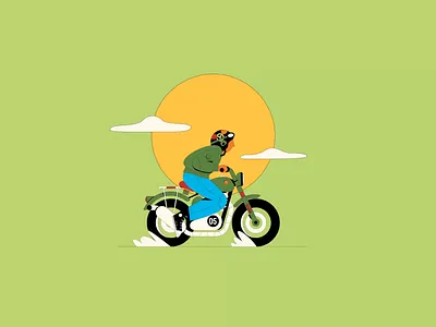 On road again! Bike animation. aftereffects bike animation illustration lottie lottieanimation motion graphics ui uiux vectorart