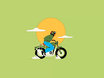 On road again! Bike animation. aftereffects bike animation illustration lottie lottieanimation motion graphics ui uiux vectorart