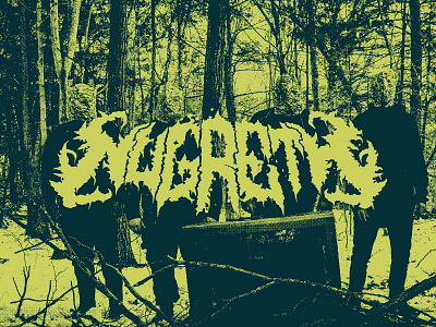 Nugreth Logo avant garde band death metal deathcore experimental grindcore hand drawn type horror music sci fi