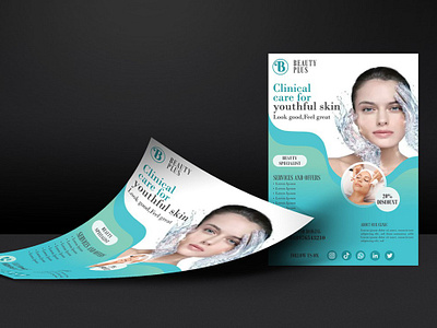 Skincare flyer design branding flyer graphic design poster social media poster