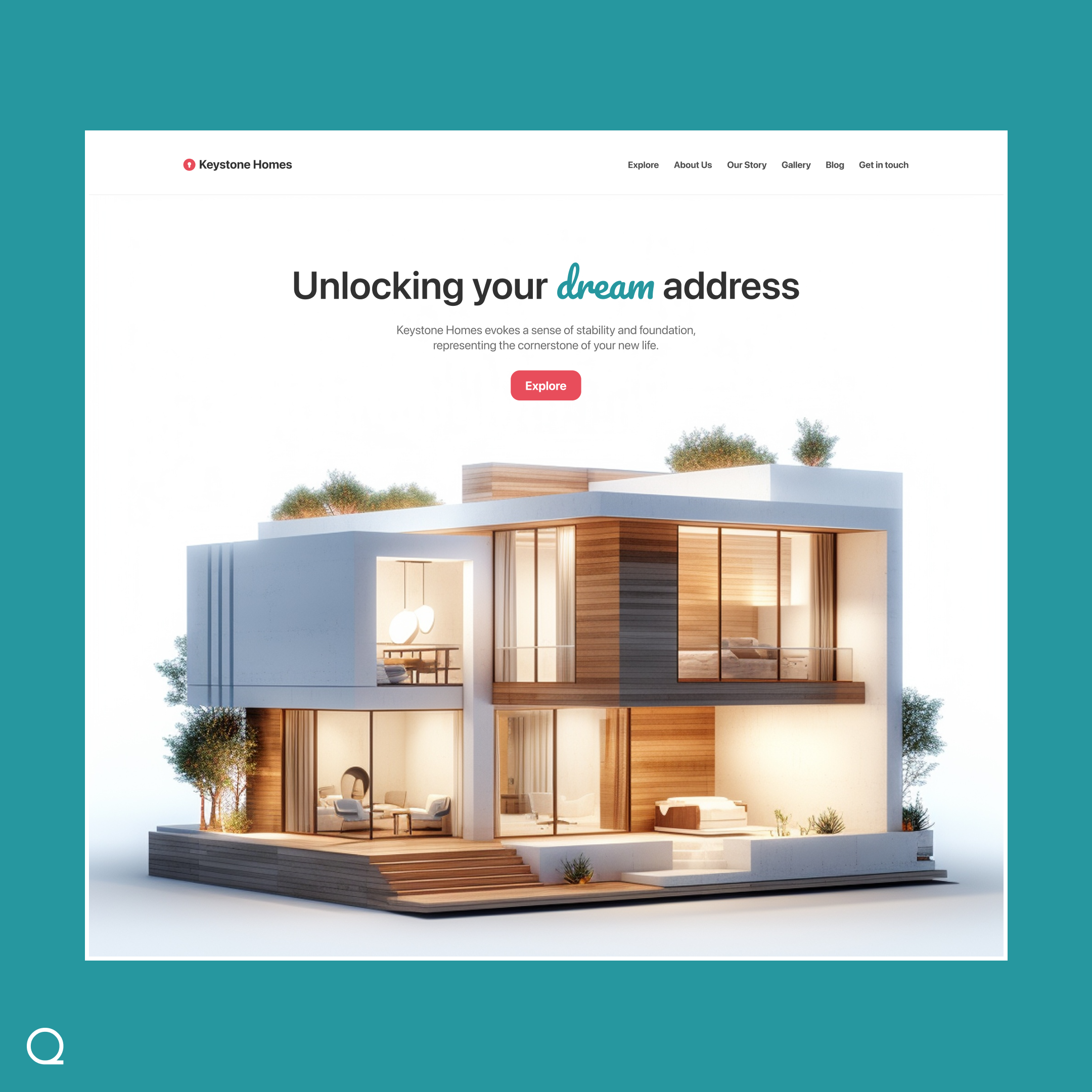 Real Estate Website Design branding clean colors design dribbble dribbble best shot house landing page real estate ui villa web webdesign website website design