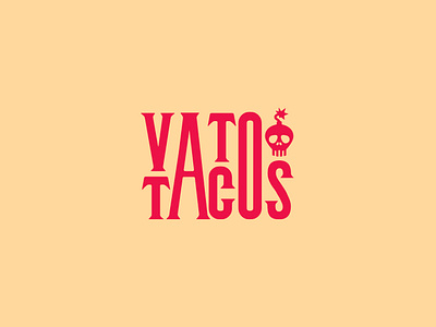 Vatos Tacos - Identity Design branding logo logo design restaurant restaurant logo skull typography