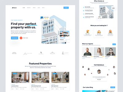 Real Estate Website appconcept branding design dribble inspiration dribbleshot figma figma design graphic design illustration inspiration landing page logo protoype real estate realestate website ui ui ux design vector website design wireframing