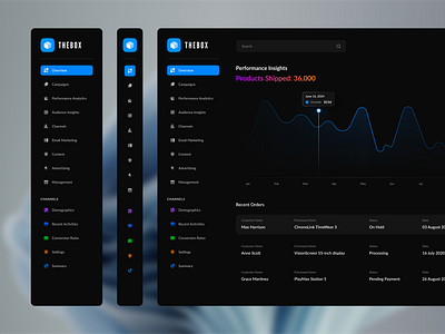 Dynamic Sales Dashboard Side Menu dark dashboard dashboard ui sales dashboard ui