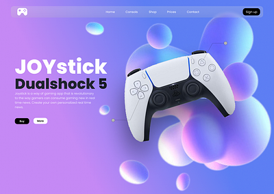 Joystick "A gaming app" gaming app gaming app deisgn home page design landing page landing page design ui ui ux ui ux design ux web website
