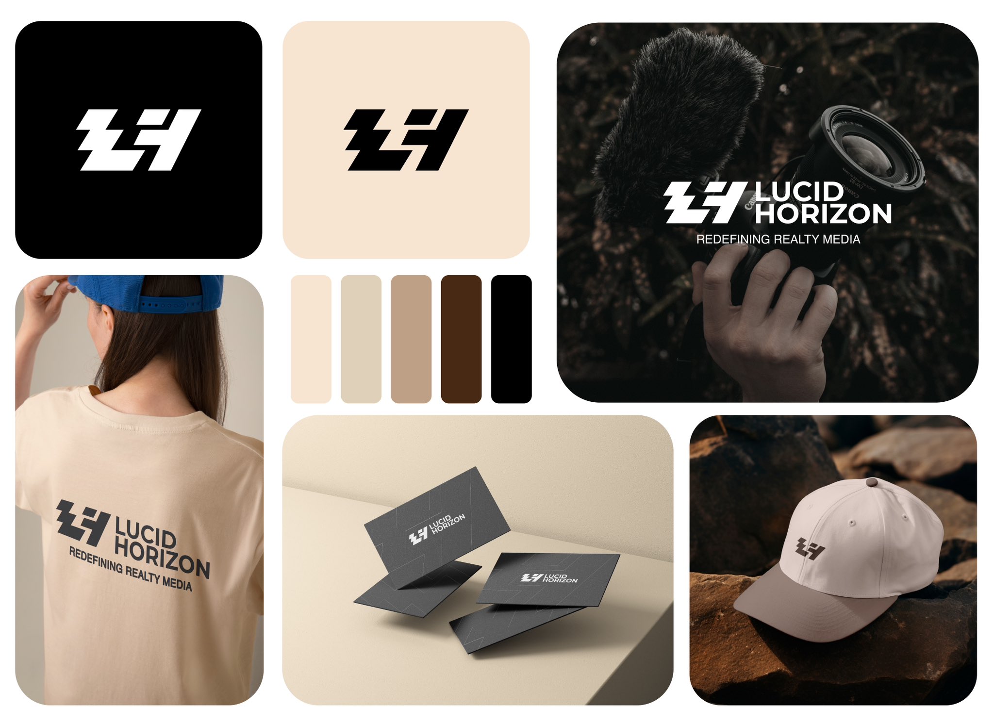 LUCID HORIZON 🎥 branding graphic design lhlogo logo videography