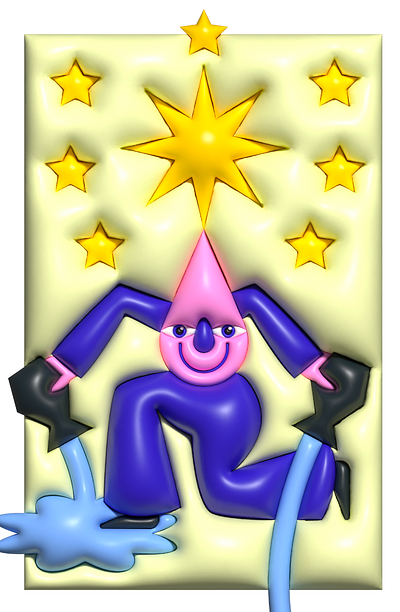 The Star 3d doodle graphic design illustration tarot