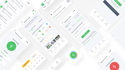 Charge stations App design logo mobileapp ui ux